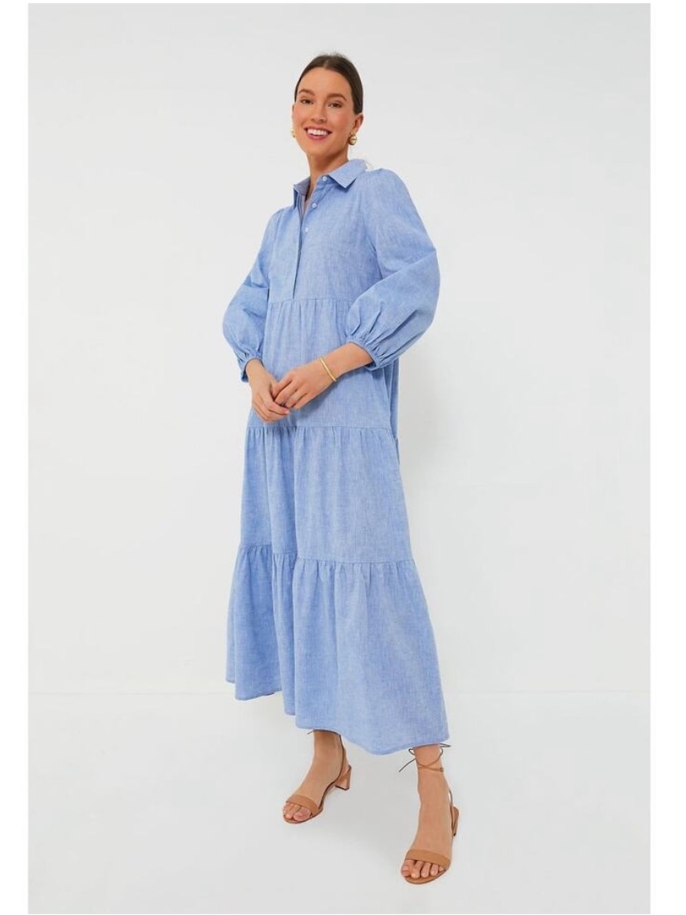 POMANDER PLACE Chambray Mabel Maxi Dress Size XS Retail $148 Tuckernuck